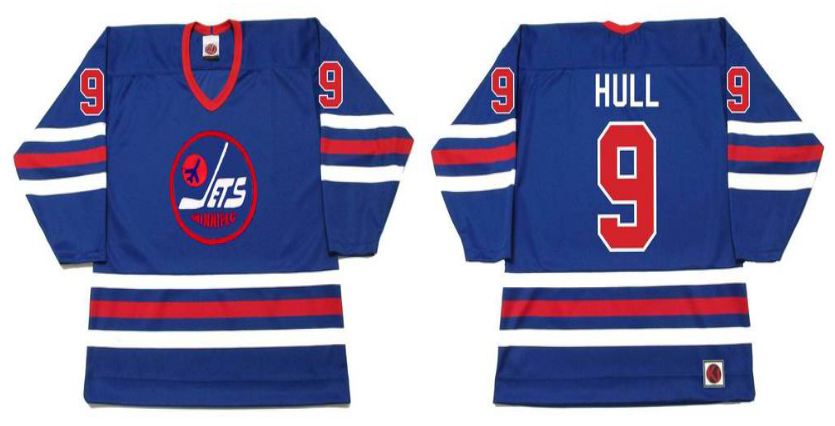 2019 Men Winnipeg Jets #9 Hull blue CCM NHL jersey